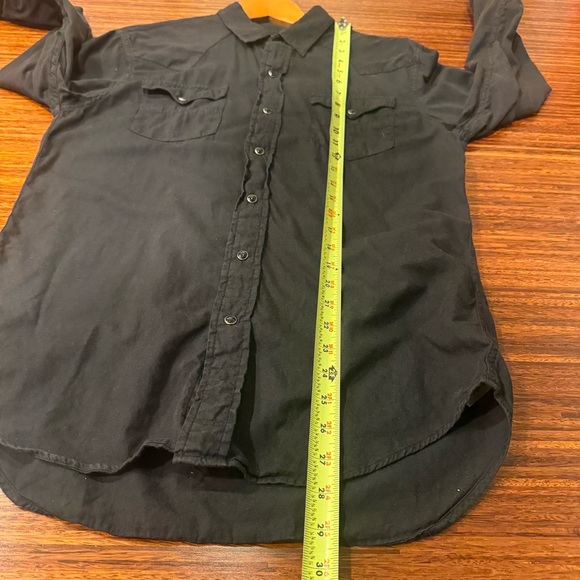 Double RL RRL Western Shirt Snap Button Down Long Sleeve Black Size Medium - Picture 7 of 8